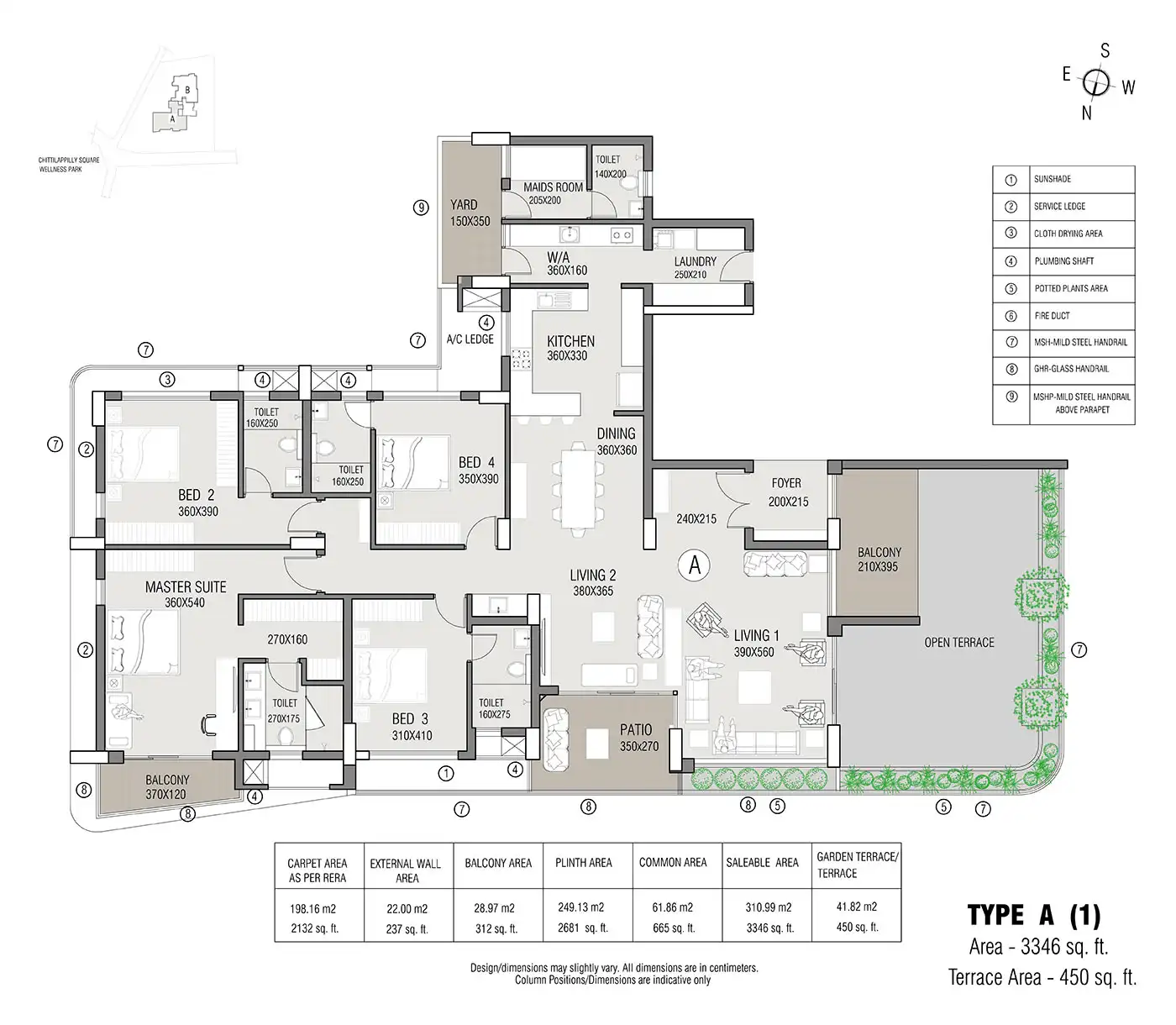 2 BHK Floor Plan at Godrej Vanantara