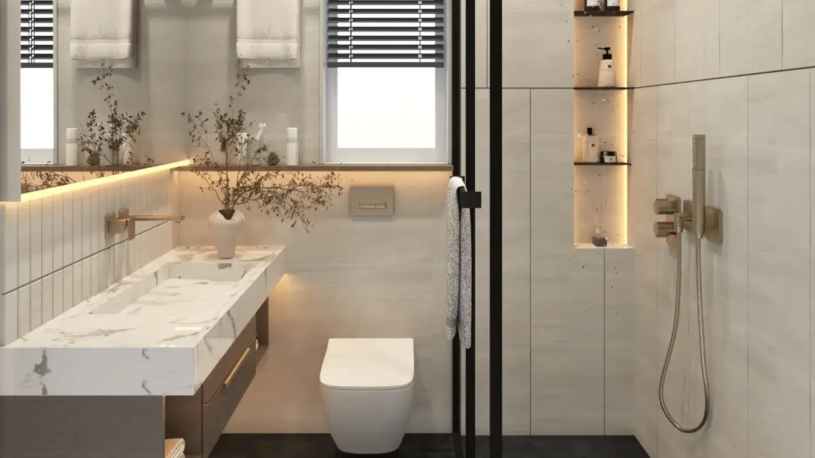 Luxurious Bathroom Design at Godrej Vanantara