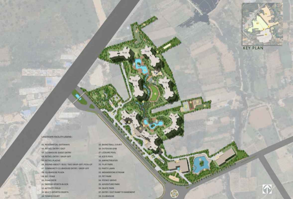 Godrej Regent Park - Master plan showing the apartment layout on Sarjapur Road