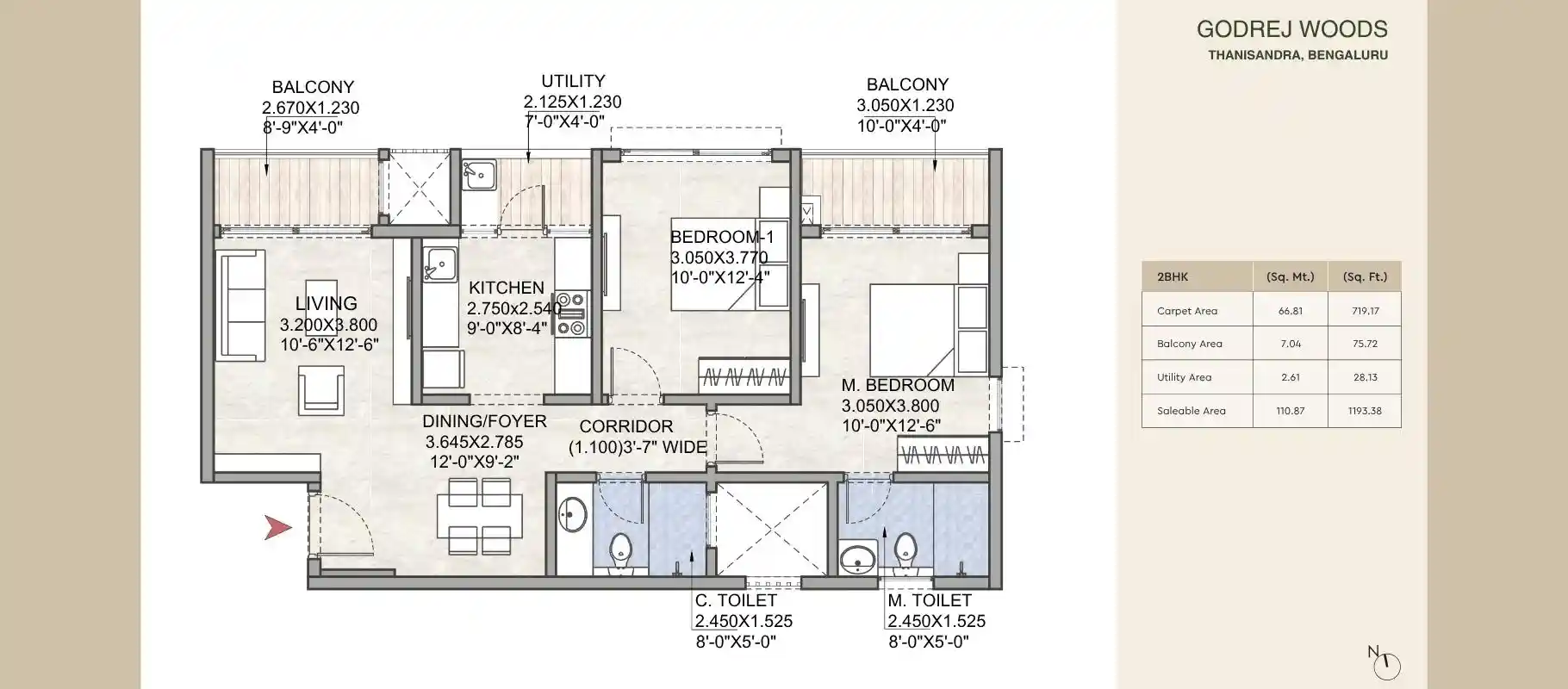 Godrej Aveline Yelahanka 4.5 BHK Floor Plan